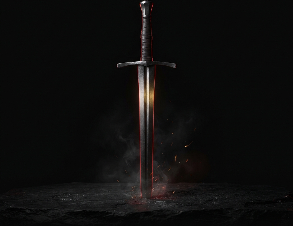 Hand-forged sword